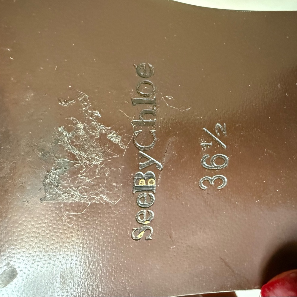 See By Chloe Dark Leather Sandals - Picture 7 of 9